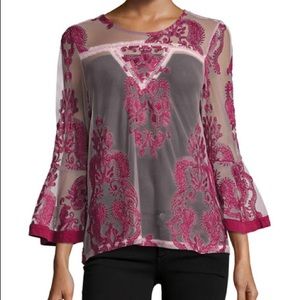 Minkpink Bell Sleeve Sheer Top